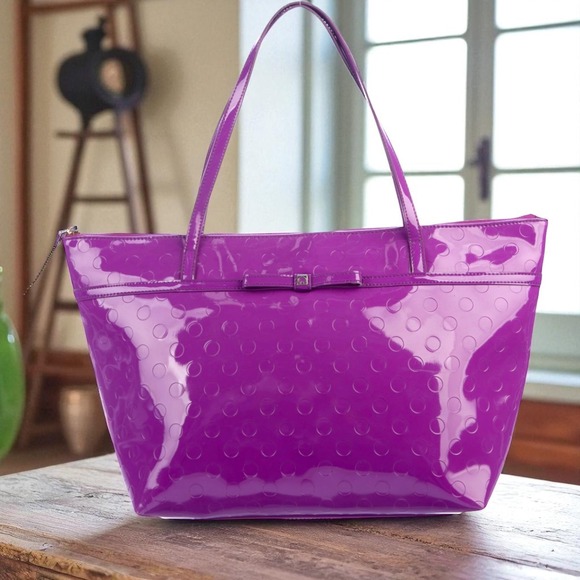 Kate Spade New York Camellia Street Jeralyn Purple Tote Bag - Picture 1 of 8